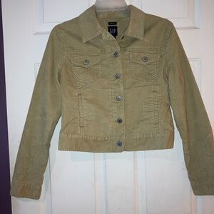 GAP Tan Jean Jacket Cropped Cotton